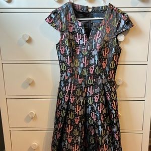 Modcloth Cactus Dress Fit and flare cap sleeve